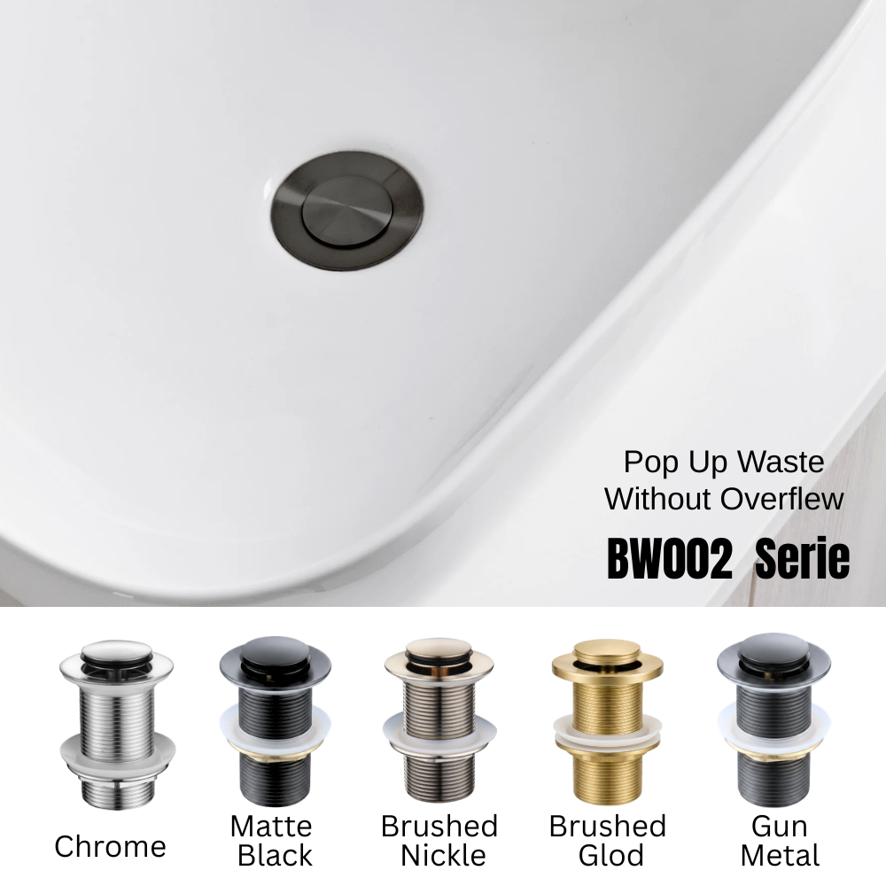 POP UP Basin Waste Without Overflow